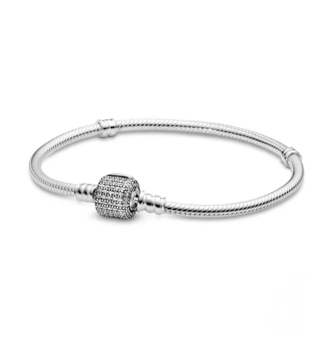 Brazalete broche barril brillante