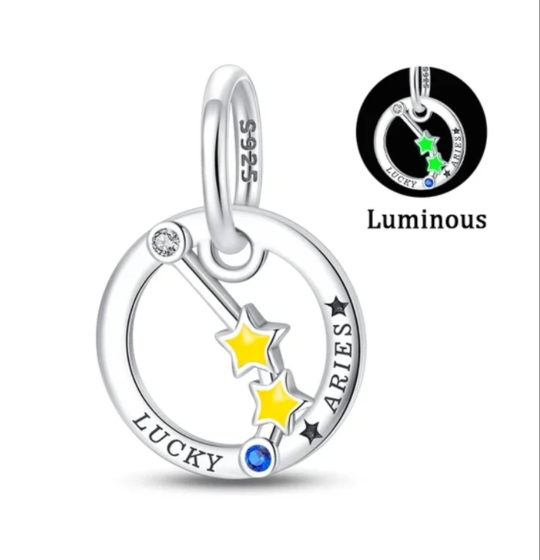 Charm constelaciones Zodiaco de plata s925