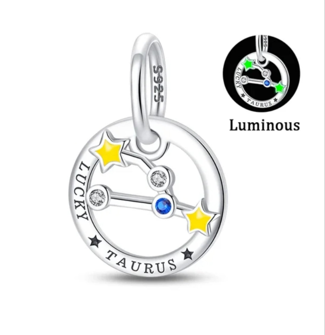 Charm constelaciones Zodiaco de plata s925