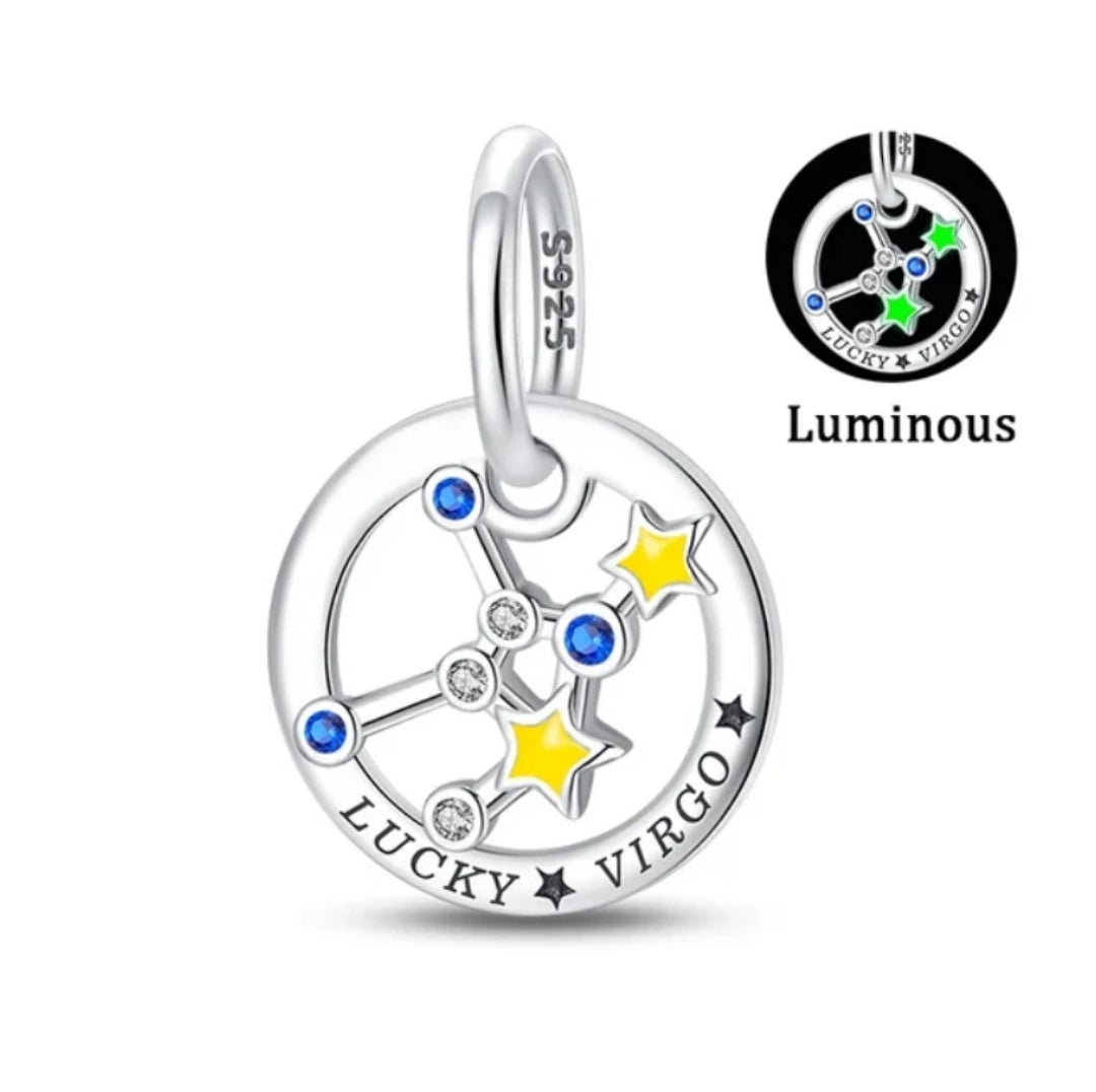 Charm constelaciones Zodiaco de plata s925