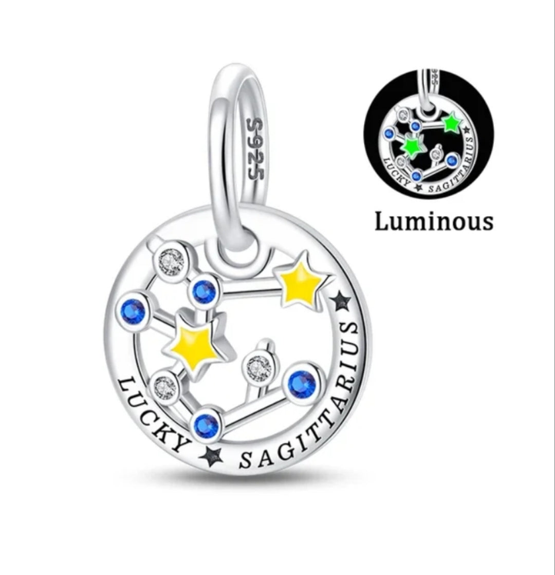 Charm constelaciones Zodiaco de plata s925