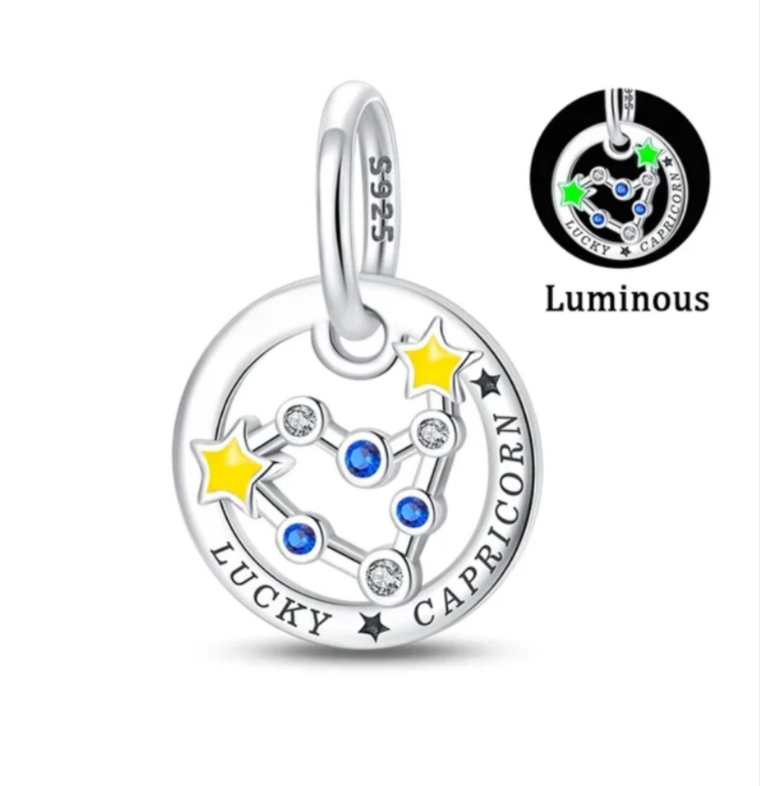 Charm constelaciones Zodiaco de plata s925