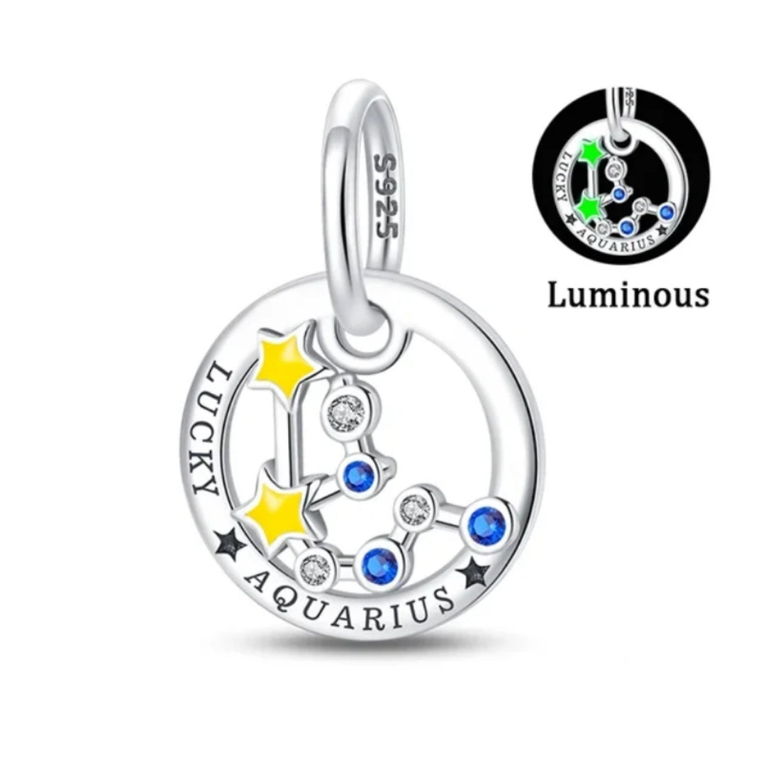 Charm constelaciones Zodiaco de plata s925