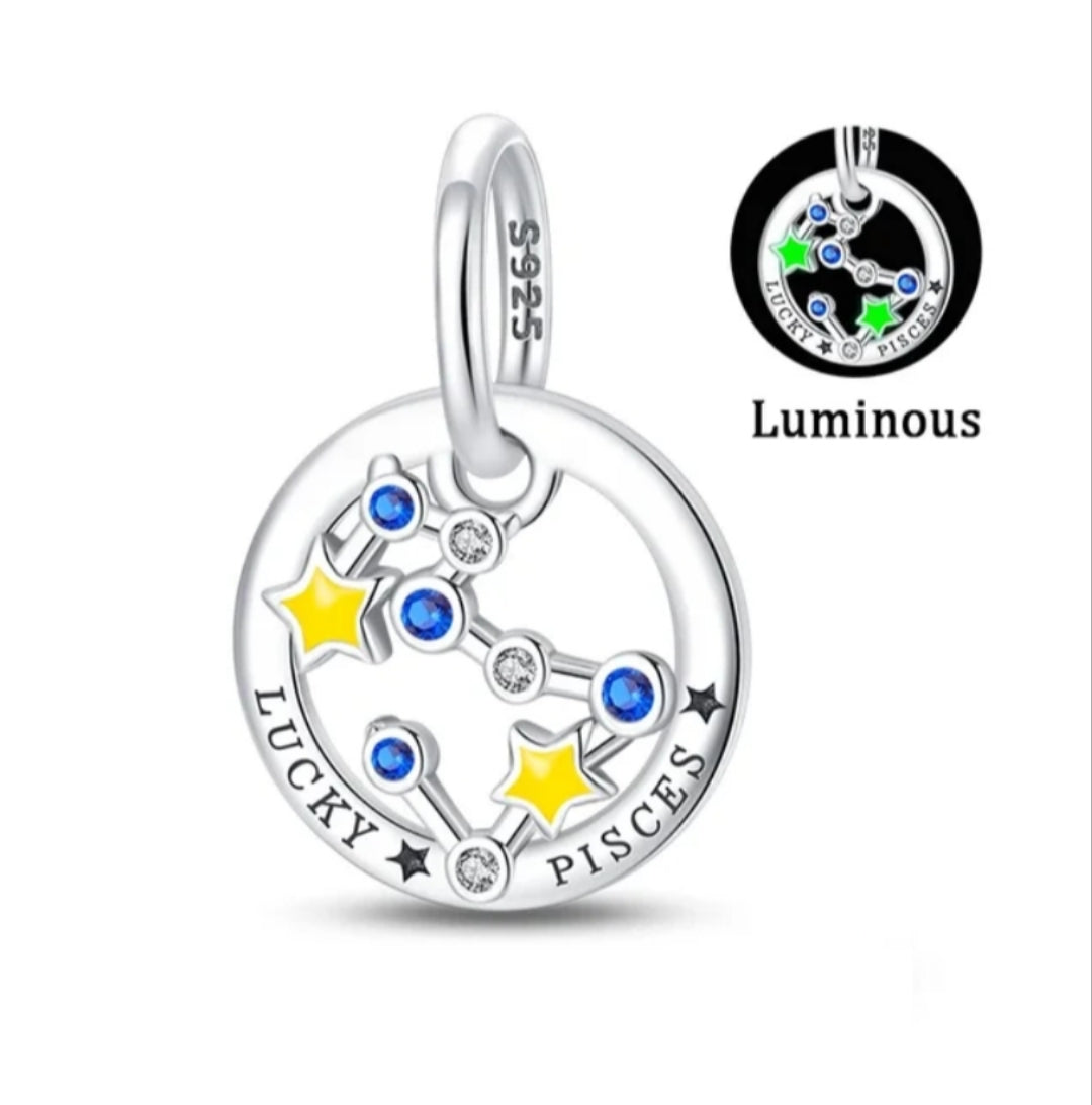 Charm constelaciones Zodiaco de plata s925