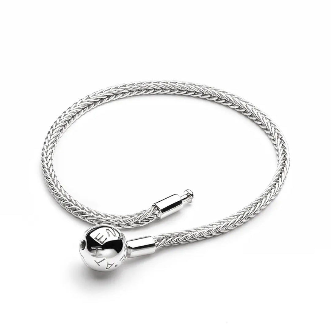 Brazalete broche de bola Athenaie de plata S925