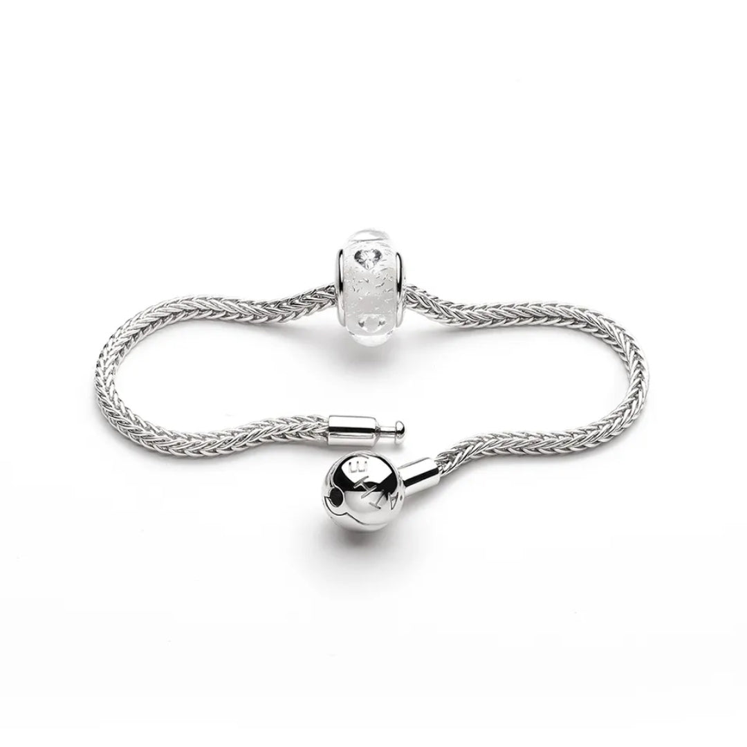 Brazalete broche de bola Athenaie de plata S925