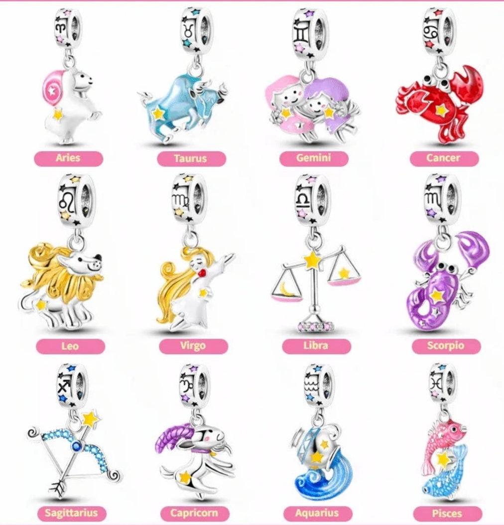 Charm zodiaco de plata s925