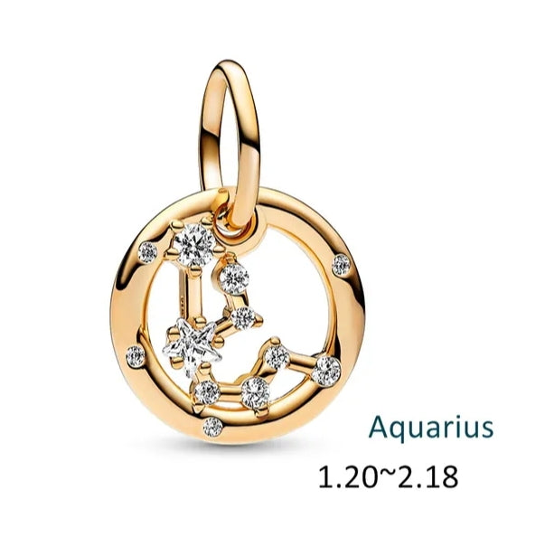 Charm constelación zodiaco de plata s925