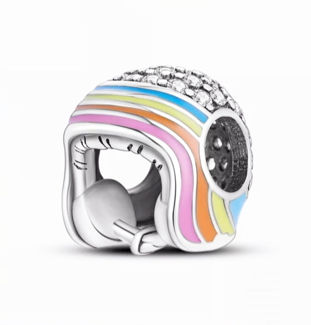 Charm casco colorido de plata s925 ✪ 𝔼𝕟𝕥𝕣𝕖𝕘𝕒 𝕀𝕟𝕞𝕖𝕕𝕚𝕒𝕥𝕒